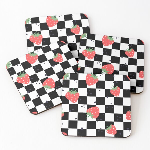 Item preview, Strawberry Checkered Pattern designed and sold by BettySpicer.