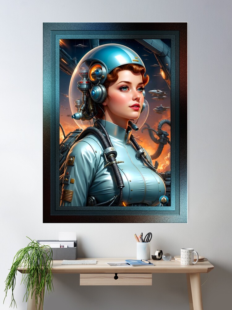 Communication Cadet On An Exploration Run AI Concept Art by Xzendor7 - The Ultimate Technology 2 Communication Cadet On An Exploration Run Captivating AI Concept Art by Xzendor7 Home Decor Poster Art Print