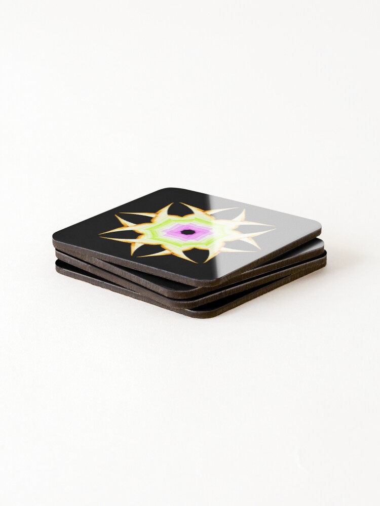 Thumbnail 4 of 5, Coasters (Set of 4), Yellow star designed and sold by RomeoAzahar.
