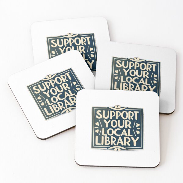 Item preview, Support Your Local Library Bookworm Typography Student Teacher  designed and sold by sadedream.