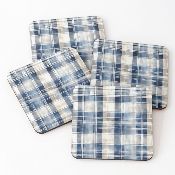 Item preview, a blue and white plaid fabric designed and sold by Enga6.