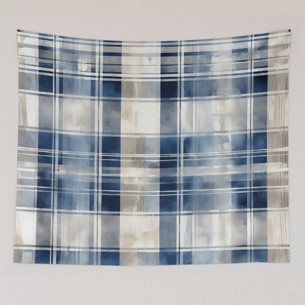 Item preview, a blue and white plaid fabric designed and sold by Enga6.