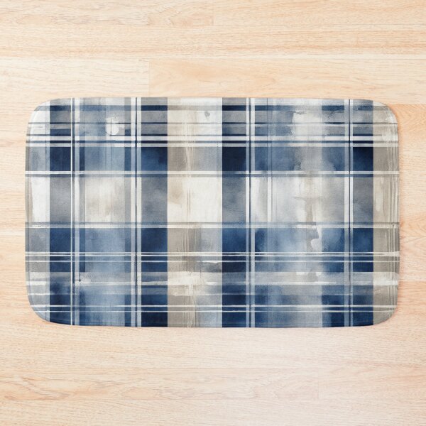 Item preview, a blue and white plaid fabric designed and sold by Enga6.