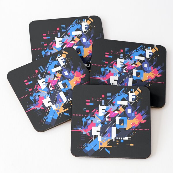 Item preview, Intersecting Elegance: Bold Typography in Black, White & Blue designed and sold by PaintbrushPlace.