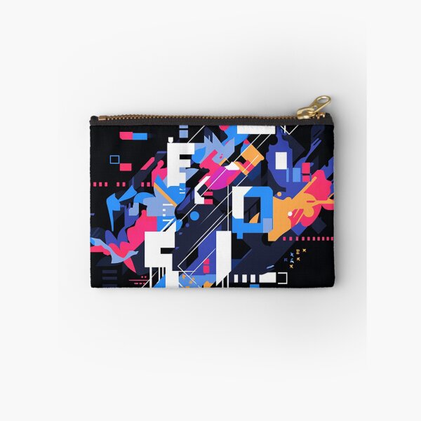 Item preview, Intersecting Elegance: Bold Typography in Black, White & Blue designed and sold by PaintbrushPlace.