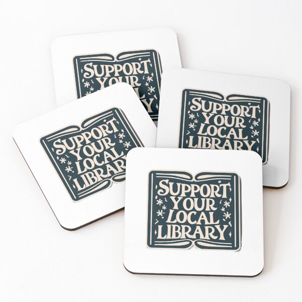 Item preview, Support Your Local Library Bookworm Typography Student Teacher Reading designed and sold by sadedream.