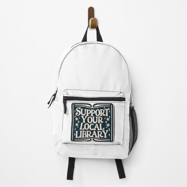Item preview, Support Your Local Library Bookworm Typography Student Teacher Reading designed and sold by sadedream.