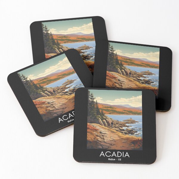 Item preview, A Vintage Travel Illustration of Acadia National Park in Maine - US  designed and sold by GoodOldVintage.