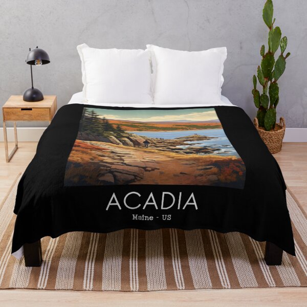 Item preview, A Vintage Travel Illustration of Acadia National Park in Maine - US  designed and sold by GoodOldVintage.