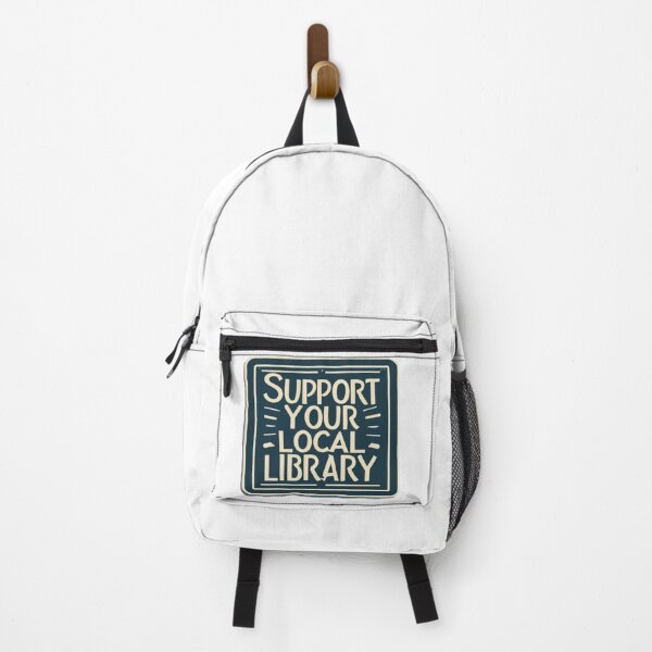 Item preview, Support Your Local Library Bookworm Typography Librarian Student Teacher  designed and sold by sadedream.