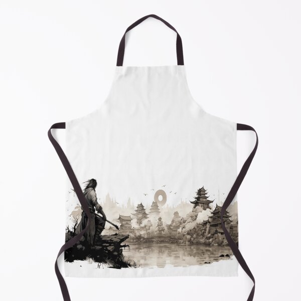 Item preview, Ronan samurai watercolor ink japan scene designed and sold by TankandDPS.