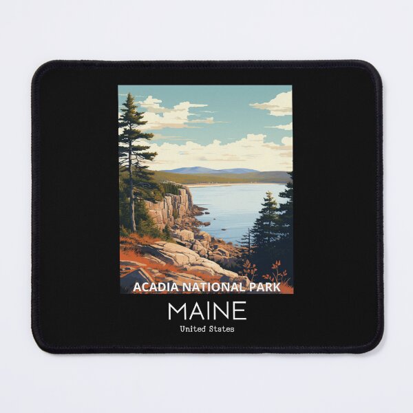 Item preview, A Vintage Travel Illustration of Acadia National Park in Maine - US designed and sold by GoodOldVintage.