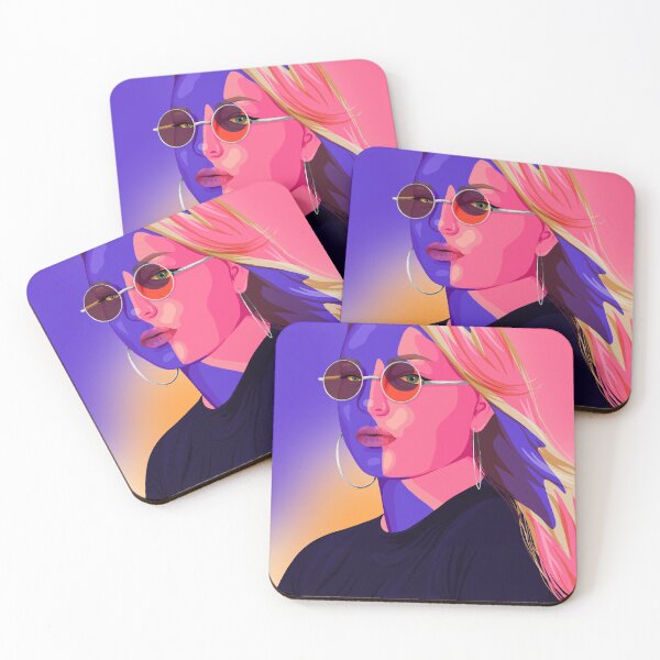 Item preview, Female portrait, coloured lights, pose, model, psychedelic designed and sold by Tickled Spink Studios.