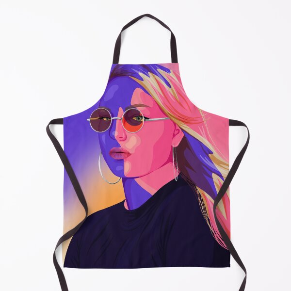 Item preview, Female portrait, coloured lights, pose, model, psychedelic designed and sold by Tickled Spink Studios.