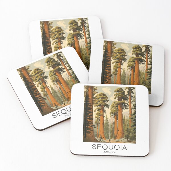 Item preview, A Vintage Travel Illustration of Sequoia National Park in California - US  designed and sold by GoodOldVintage.