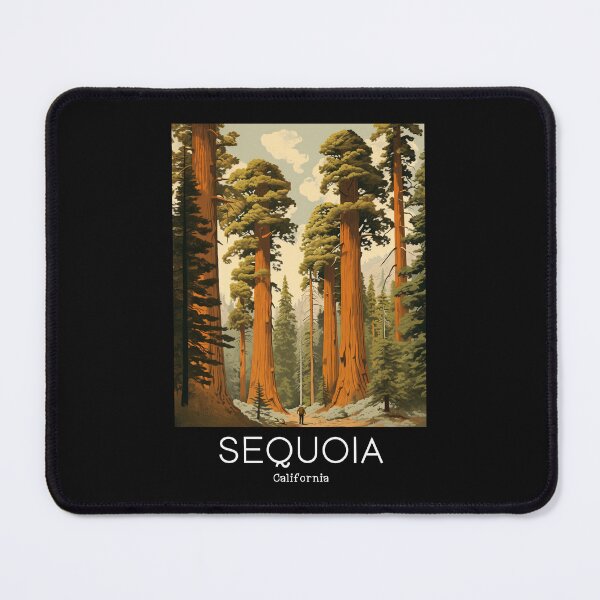 Item preview, A Vintage Travel Illustration of Sequoia National Park in California - US designed and sold by GoodOldVintage.