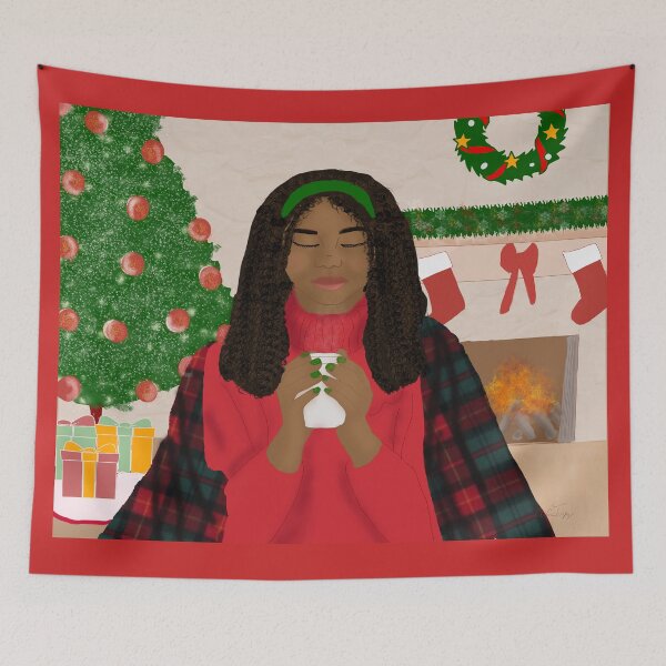 Item preview, Cozy Christmas - African American Woman designed and sold by Cecetyshay.