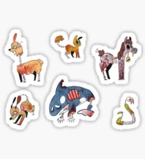 Zombie Animal Stickers Sticker