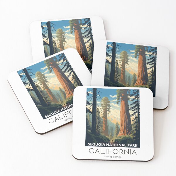 Item preview, A Vintage Travel Illustration of Sequoia National Park in California - US  designed and sold by GoodOldVintage.