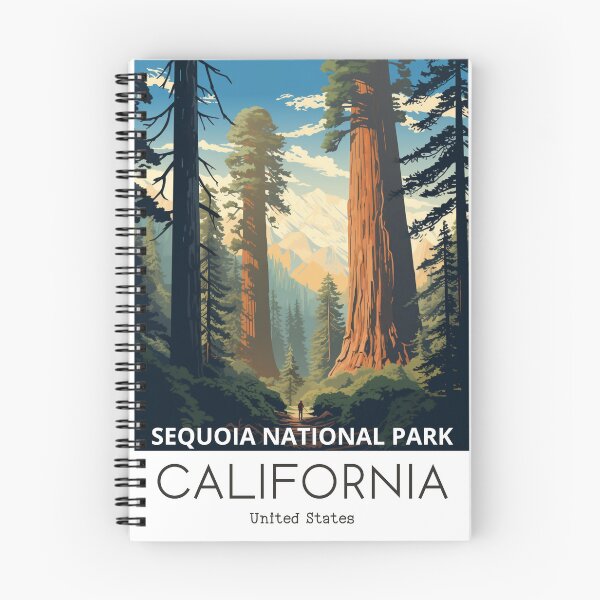 Item preview, A Vintage Travel Illustration of Sequoia National Park in California - US  designed and sold by GoodOldVintage.