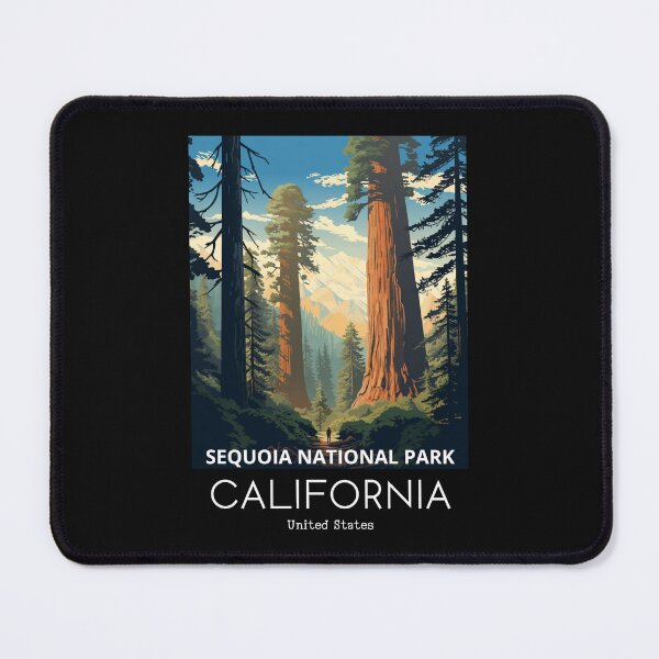 Item preview, A Vintage Travel Illustration of Sequoia National Park in California - US designed and sold by GoodOldVintage.