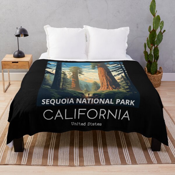 Item preview, A Vintage Travel Illustration of Sequoia National Park in California - US designed and sold by GoodOldVintage.