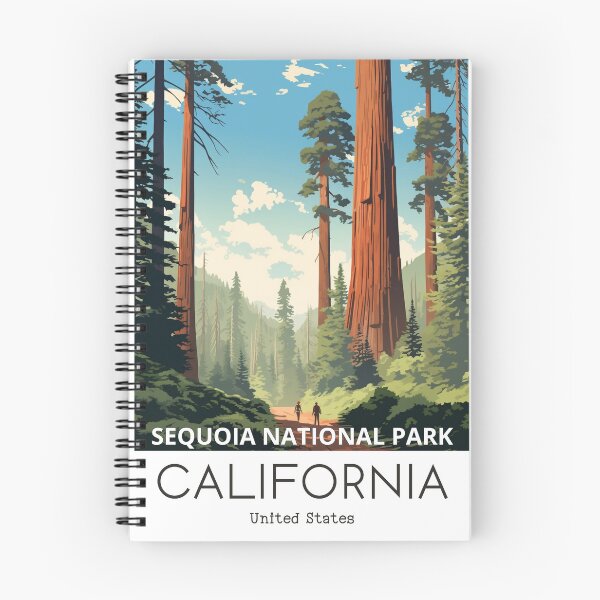 Item preview, A Vintage Travel Illustration of Sequoia National Park in California - US  designed and sold by GoodOldVintage.