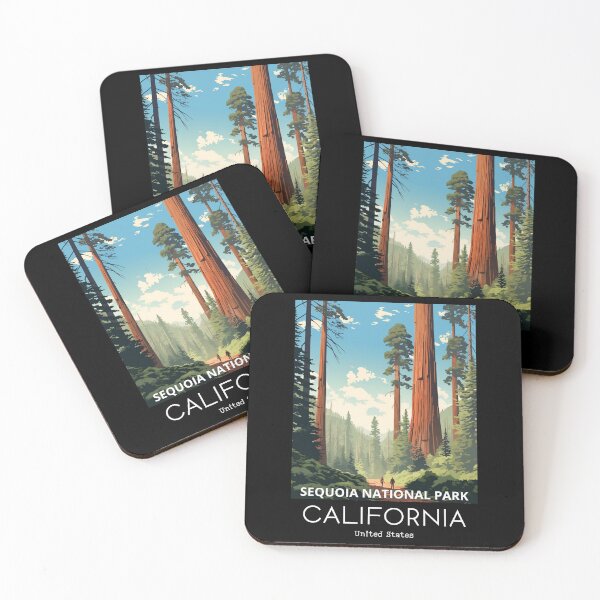 Item preview, A Vintage Travel Illustration of Sequoia National Park in California - US  designed and sold by GoodOldVintage.