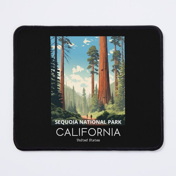 Item preview, A Vintage Travel Illustration of Sequoia National Park in California - US designed and sold by GoodOldVintage.