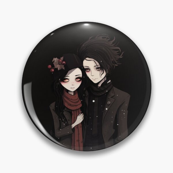 Item preview, Goth couple during Christmas designed and sold by Printboom.