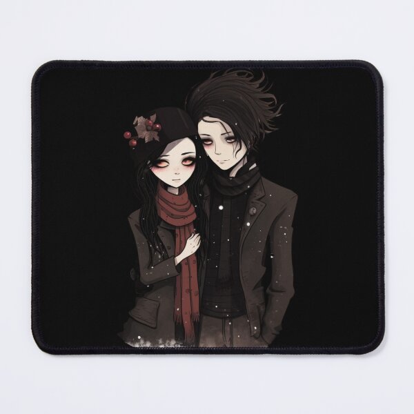 Item preview, Goth couple during Christmas designed and sold by Printboom.