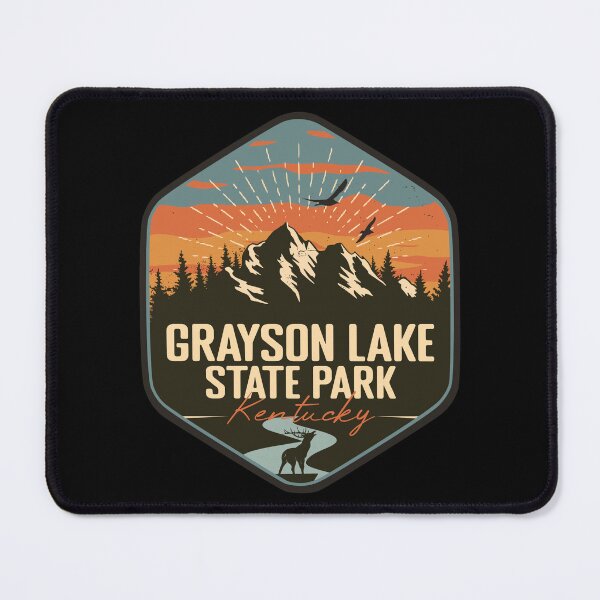 Item preview, GRAYSON LAKE State Park Kentucky - KY Retro Souvenir Badge designed and sold by mountainfad.