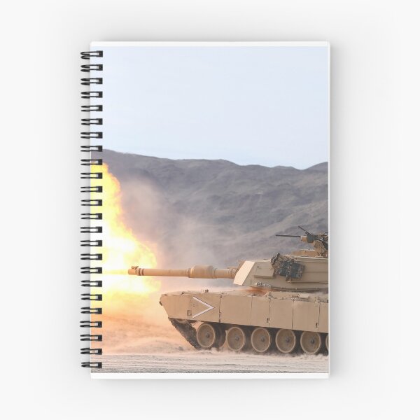 Item preview, STK108949M-An M1A1 Abrams tank fires its 120mm main gun. designed and sold by StocktrekImages.
