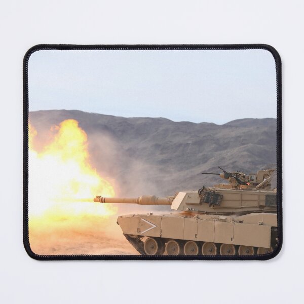 Item preview, STK108949M-An M1A1 Abrams tank fires its 120mm main gun. designed and sold by StocktrekImages.