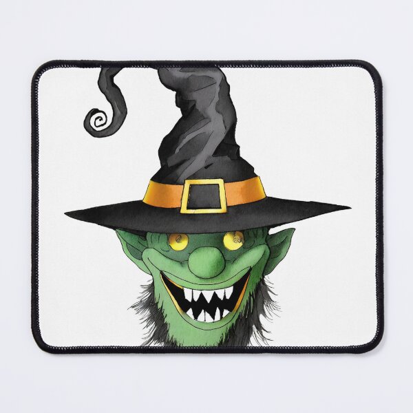Item preview, Halloween grinch wearing a witch hat designed and sold by fotofeast.
