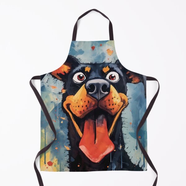 Item preview, Modern Abstract Art of a Cute Crazy Happy Doberman Dog designed and sold by CGSGraphics.
