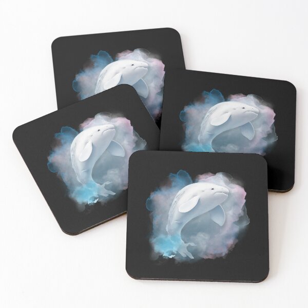 Item preview, Beluga Whale Watercolor Style Illustration designed and sold by kuremureDesign.