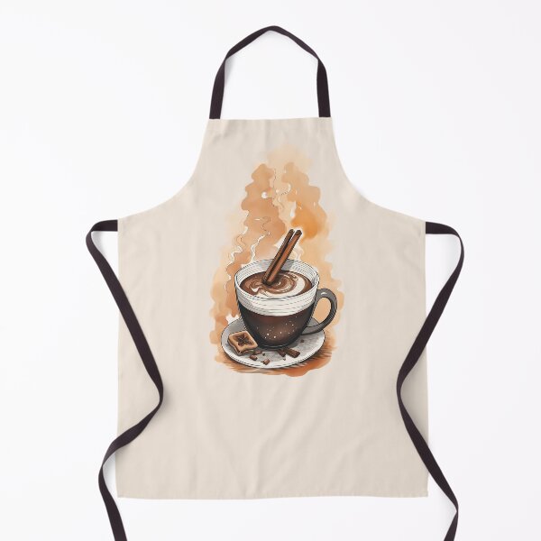 Item preview, Hot chocolate with cinnamon sticks, biscuits, star anise and pumpkin spice for a cozy autumn and winter designed and sold by depthsofthemind.