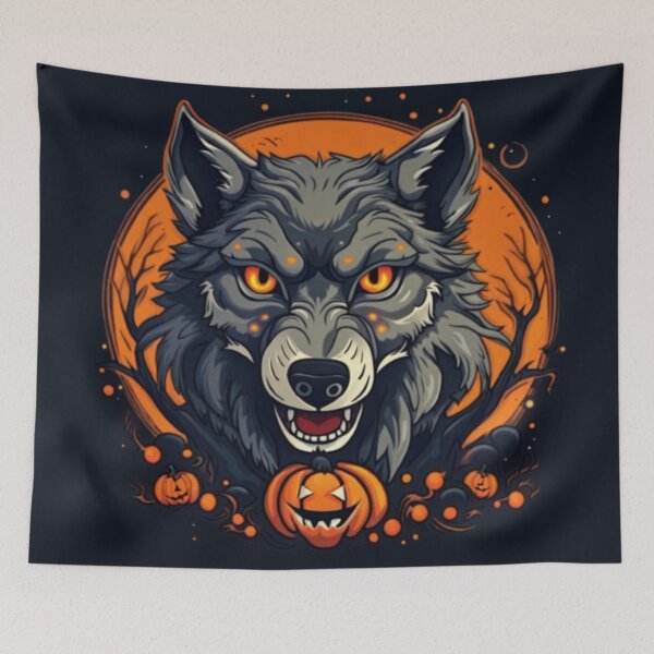 Item preview, Howling Night: Spooky Halloween Wolf designed and sold by NightshadeWolfs.