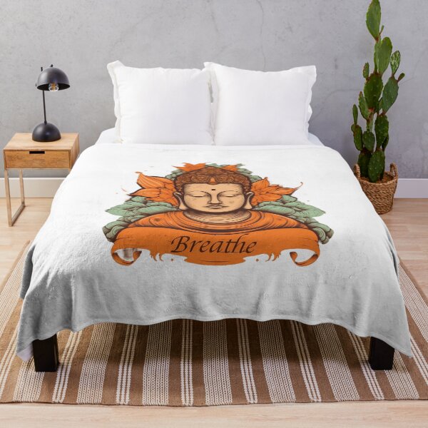 Item preview, Buddha graphic with text Breathe designed and sold by Aktio Design.