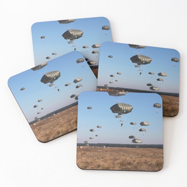 Item preview, STK108944M-Paratroopers fill the sky for Operation Toy Drop at Fort Bragg, North Carolina. designed and sold by StocktrekImages.