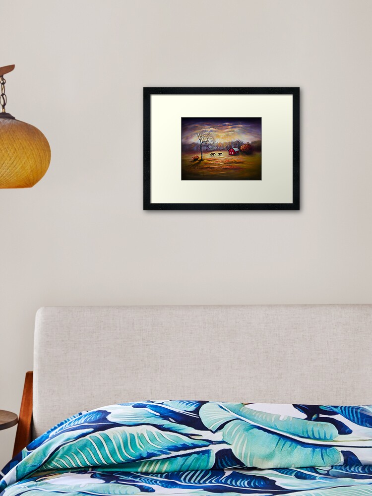 Country Scene Framed Art Print By Lldd11 Redbubble