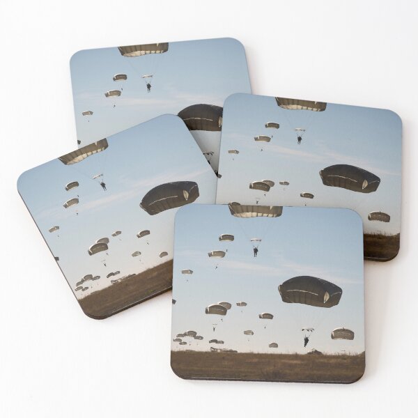 Item preview, STK108942M-U.S. Army paratroopers descend over Sicily Drop Zone, Fort Bragg, North Carolina. designed and sold by StocktrekImages.