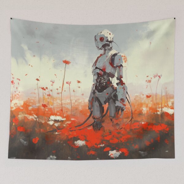 Item preview, Robot in Flowers 2 designed and sold by NinjaJo.