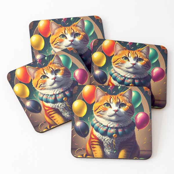 Item preview, Fine Art Birthday Cat designed and sold by GooGooPop.