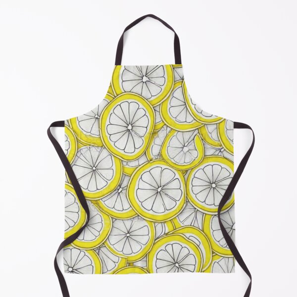 Item preview, Graphics with lemons in a cartoonish, minimalist style. White, yellow, black contour, designed and sold by My-fake-places.