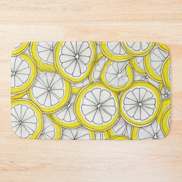 Item preview, Graphics with lemons in a cartoonish, minimalist style. White, yellow, black contour, designed and sold by My-fake-places.