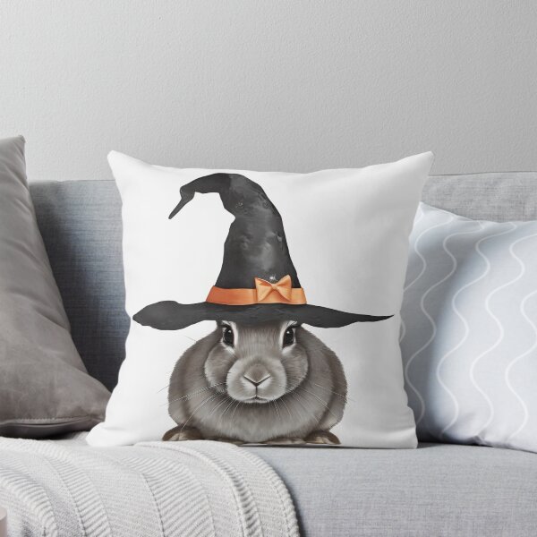 Item preview, Halloween rabbit wearing a witch hat designed and sold by fotofeast.