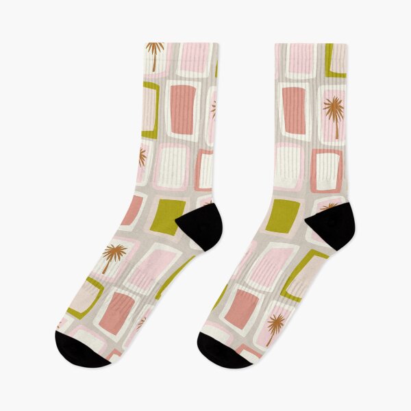 Item preview, Palm Springs  style retro geometric shapes and palms designed and sold by BrankaPD.
