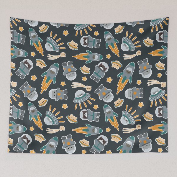Item preview, CATstronauts - navy designed and sold by Becca Alessi.